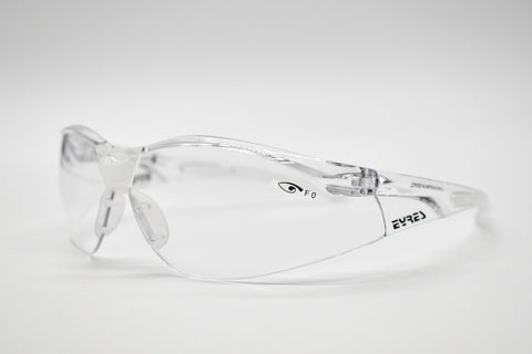 Eyres Terminator Clear Frame Clear Anti-Fog Lens Safety Glasses 102-OP-CLAF