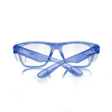 SAFESTYLE GLASSES FUSION LIFELINE BLUE FRAME CLEAR LENS EYEWEAR FBLC100