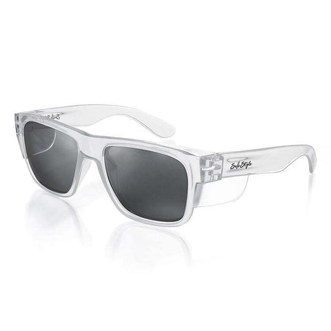 SAFESTYLE GLASSES FUSION CLEAR FRAME POLARISED LENS EYEWEAR FCP100