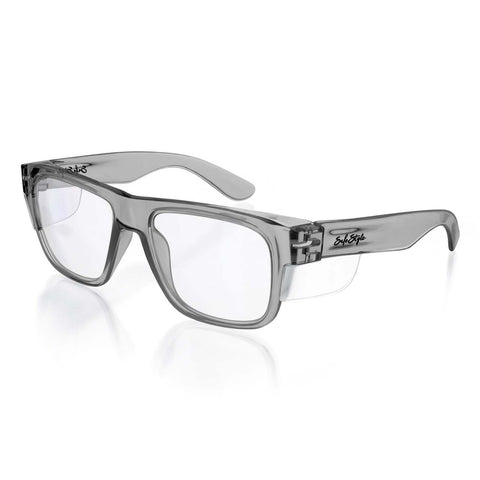 SAFESTYLE GLASSES FUSION GRAPHITE FRAME CLEAR LENS EYEWEAR FGC100