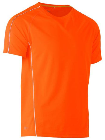 Bisley Hi Vis Cool Mesh S/S Tee c/w Reflective Piping BK1426