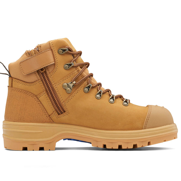 Blundstone Unisex Zip Up Series Safety Boot Wheat 243 Visual