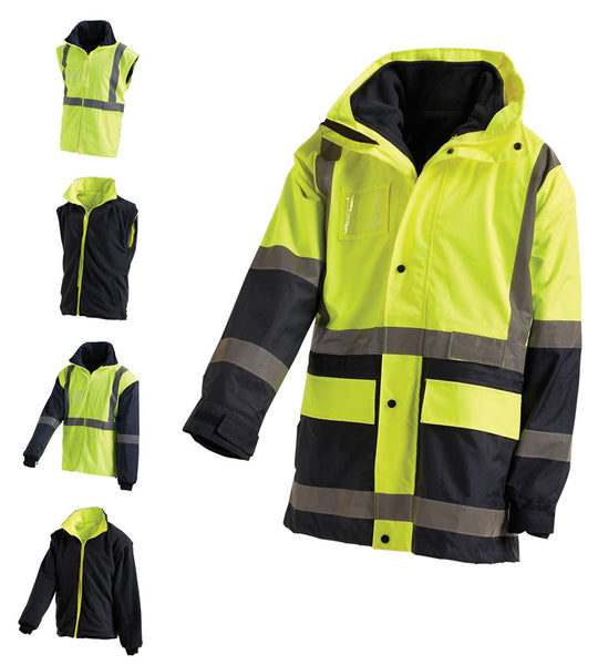 Workit Hi Vis 2 Tone 5 In 1 Jacket 3004 Visual Workwear