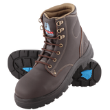 Steel Blue Argyle Lace Up Boot 312102