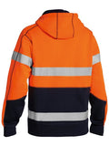 Bisley Hi Vis 2 Tone Taped Full Zip Sherpa Lined Hoodie BK6988T