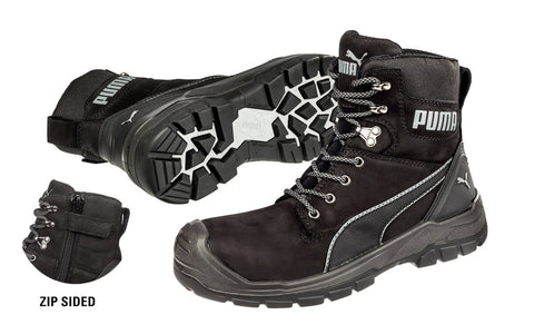 Puma Conquest Waterproof Zip Side Safety Boot (Black) 630737