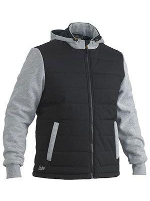 BISLEY FLEX & MOVE™ CONTRAST PUFFER FLEECE HOODIE BJ6944