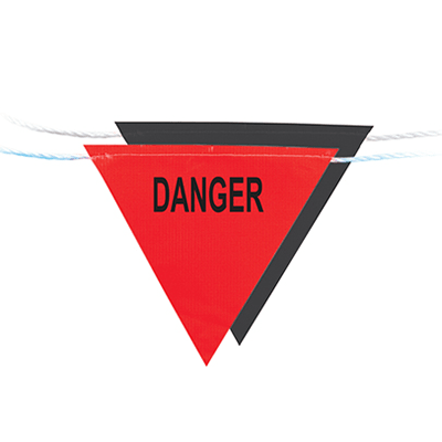 Flag Bunting 30m (Danger) Red/Black BUNT-R/BK-D