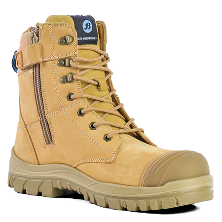 Bata Defender Zip Sided Safety Boot c/w Bump Cap (Wheat) 804-80851