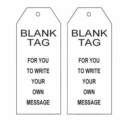 Lockout Tag Tear Proof Double Sided SDTB100 - Blank Tag