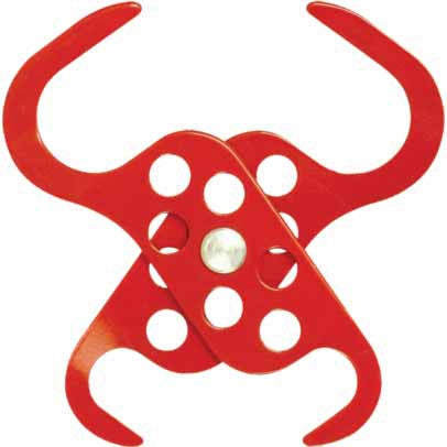Scorpio Lockout Hasp - Powder Coated - Red - UL422