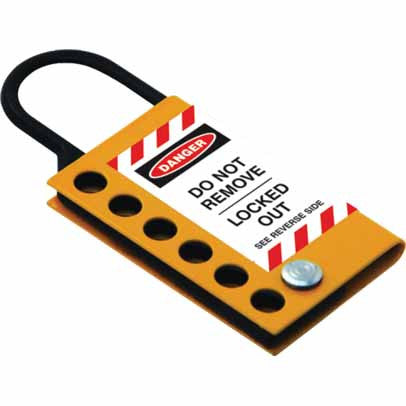 Stainless Steel Hasp - 25mm - YellowBlack UL420-SS-YB