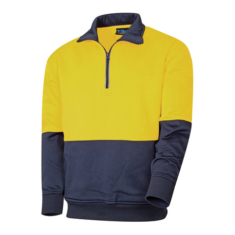 Tru Workwear Hi Vis 2 Tone 1/4 Zip Fleece Jumper TF2950