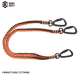 LINQ Twin Tail Tool Lanyard c/w 3 X Double Action Karabiners  TL2TTKDKD
