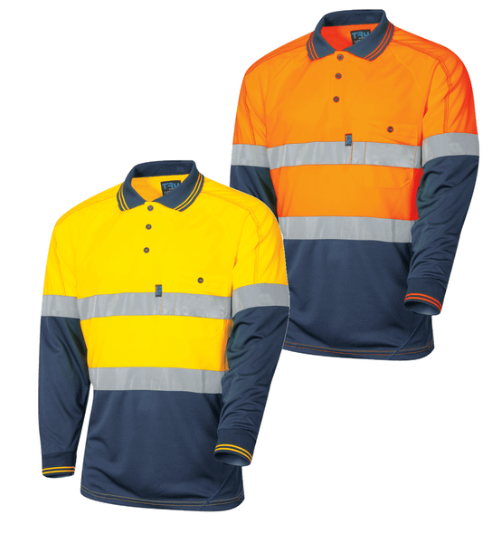 Long sleeve polo shirts top workwear