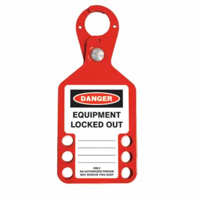 Tago Hasp - Red 6 Hole UL502-6