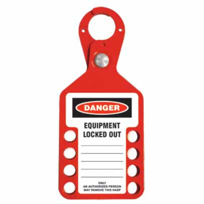 Tago Hasp - Red 8 Hole UL502-8