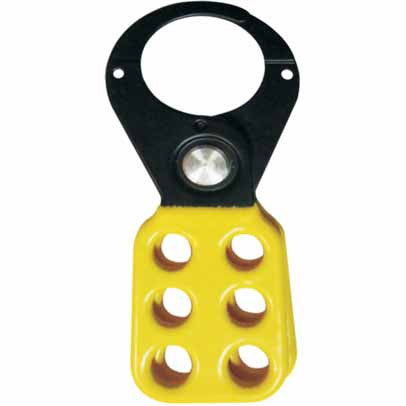 Vinyl Coated Hasp - Yellow & Black - 38mm UL421-YB
