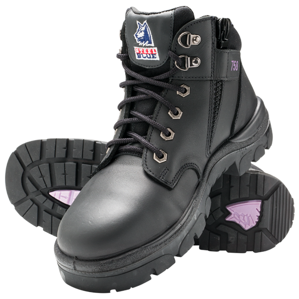 Steel Blue Parkes Zip Ladies TPU Work Boots, Steel Toe