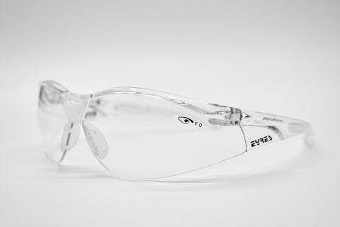 Eyres Terminator Clear Frame Clear Lens Safety Glasses 102-OP-CL