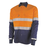 Tru Workwear Lightweight Vented Taped Hi-Vis Drill Shirt with Graphex® Cut Resistant Sleeve DS2168GXT1