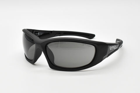Eyres Bercy Matt Black with Gloss Black Frame, Grey Lens Safety Glasses 150-MS1-GY