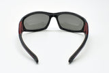 Eyres Bercy Gloss Black and Red Frame, Polarised Grey Lens Safety Glasses 150-S13-PG