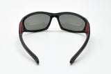 Eyres Bercy Gloss Black and Red Frame, Grey Lens Safety Glasses 150-S13-GY