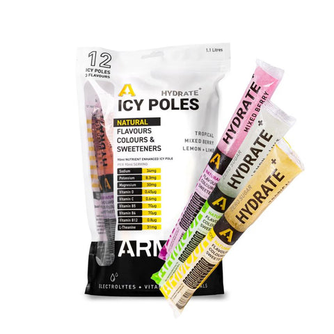 Body Armour Hydrate+ Hypotonic Icy Poles (Pack 12) BAIPP12P