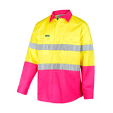 Workit Hi-Vis Lightweight Long Sleeved Taped Shirt (Yellow/Pink) 2013