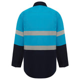 Workit Hi-Vis Lightweight Long Sleeved Taped Shirt (Sky/Navy) 2013