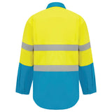 Workit Hi-Vis Lightweight Long Sleeved Taped Shirt (Yellow/Sky) 2013