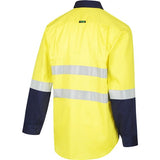 Workit Hi-Vis 2 Tone Dual Weight Half Taped Closed Gusset Cuff Welding Drill Shirt 2027T