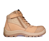 Bata Trademate Zip Sided Safety Boot (Wheat) 804-88808