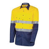 Tru Workwear Mates In Construction Lightweight Vented Hi-Vis Drill Shirt with Reflective Tape  CS2000T3