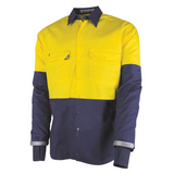 Tru Workwear Lightweight Vented Hi-Vis Drill Shirt with Graphex® Cut Resistant Sleeve DS2168GX