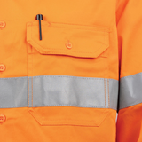 Tru Workwear Lightweight Vented Taped Hi-Vis Drill Shirt with Graphex® Cut Resistant Sleeve DS2168GXT1