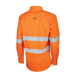 Tru Workwear Womens Ripstop Vented L/S Hi-Vis Shirt With Reflective Tape (Orange) DSW1169T1