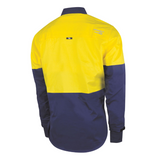 Tru Workwear Lightweight Vented Hi-Vis Drill Shirt with Graphex® Cut Resistant Sleeve DS2168GX