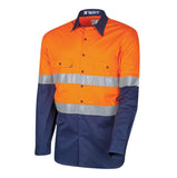 Tru Workwear Mates In Construction Lightweight Vented Hi-Vis Drill Shirt with Reflective Tape  CS2000T3