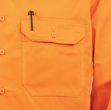 Tru Workwear Lightweight Vented Hi-Vis Drill Shirt (Orange) CS1000