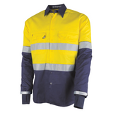 Tru Workwear Lightweight Vented Taped Hi-Vis Drill Shirt with Graphex® Cut Resistant Sleeve DS2168GXT1