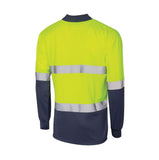 Tru Workwear Hi Vis 2 Tone Micromesh Long Sleeve Polo Shirt cw/ Reflective Tape CS2850T3