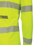 Tru Workwear Poly Cotton Traffic Control L/S Hi-Vis Segmented Reflective Tape Polo Shirt CS1865T9