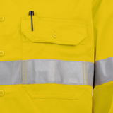 Tru Workwear Lightweight Vented Taped Hi-Vis Drill Shirt with Graphex® Cut Resistant Sleeve DS2168GXT1