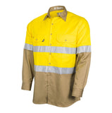 Tru Workwear Mates In Construction Lightweight Vented Hi-Vis Drill Shirt with Reflective Tape  CS2000T3