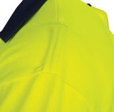 Tru Workwear Poly Cotton Traffic Control L/S Hi-Vis Segmented Reflective Tape Polo Shirt CS1865T9