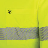 Tru Workwear Poly Cotton Traffic Control L/S Hi-Vis Segmented Reflective Tape Polo Shirt CS1865T9