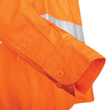 Tru Workwear Womens Ripstop Vented L/S Hi-Vis Shirt With Reflective Tape (Orange) DSW1169T1