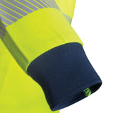 Tru Workwear Poly Cotton Traffic Control L/S Hi-Vis Segmented Reflective Tape Polo Shirt CS1865T9